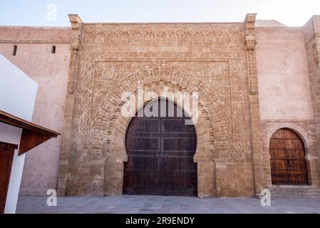 Ancient wall and main gate of the famous Kasbah of the Udayas in downtown Rabat, Morocco Stock Photo