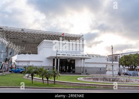 Main railway station of Morocco's capital city Rabat Stock Photo