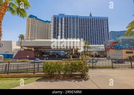 Beautiful view of architecture of casino hotels in Las Vegas on Strip. Las Vegas. USA. Stock Photo
