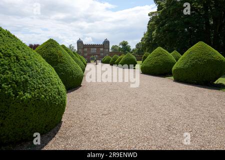 Burton Agnes Hall is an Elizabethan manor house in the village of Burton Agnes, near Driffield in the East Riding of Yorkshire, England. Stock Photo