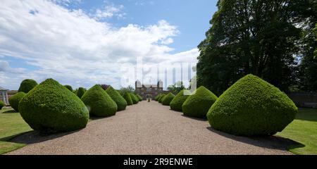 Burton Agnes Hall is an Elizabethan manor house in the village of Burton Agnes, near Driffield in the East Riding of Yorkshire, England. Stock Photo