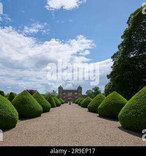 Burton Agnes Hall is an Elizabethan manor house in the village of Burton Agnes, near Driffield in the East Riding of Yorkshire, England. Stock Photo