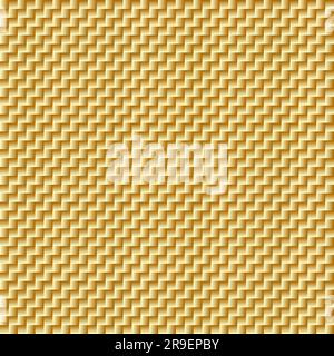 Golden grid background Seamless pattern Abstract 3D backdrop Golden mosaic vector illustration Wallpaper design Stock Vector