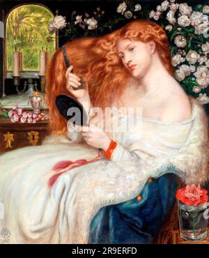 Lady Lilith by Gabriel Dante Rossetti (1828-1882),  watercolor and gouache, 1867 Stock Photo