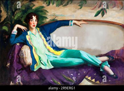 Gertrude Vanderbilt Whitney by Robert Henri (1865-1929), oil on canvas, 1916 Stock Photo