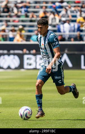 Pachuca defender Jesús Hernández (28) during a Campeón de Campeones Liga MX match against the UANL Tigres, Sunday, June 25, 2023, at the Dignity Healt Stock Photo