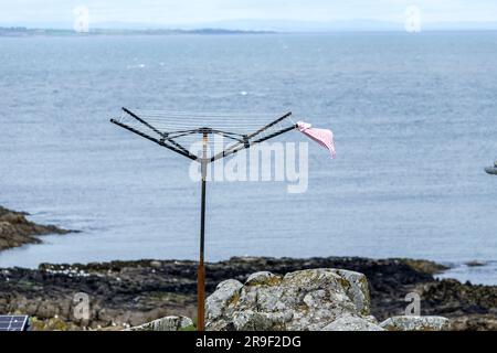 Rotary Clothes Line, Isle of May, Firth of Forth, Scotland, UK Stock Photo