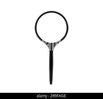 Magnifying glass isolated with cut out background. Stock Photo