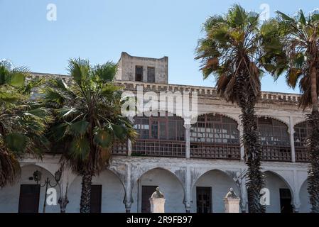 Old abandoned Art Deco house in the center of El Jadida, Morocco Stock Photo