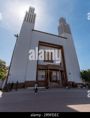 Beautiful Art Deco cathedral St. Peter in the center of Rabat, Morocco Stock Photo