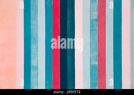 Grunge painted wall texture background with brush strokes and peeled layers Stock Photo