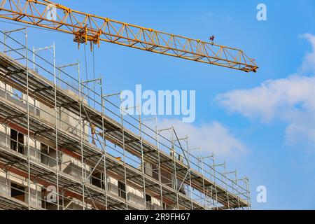 new construction of an apartment building Stock Photo