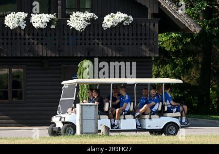 Kranj, Croatia. 26th June, 2023. Dinamo Zagreb players are seen during an Dinamo Zagreb Training session in Kranj, Slovenia on June 26, 2023. Photo: Matko Lukunic/PIXSELL Credit: Pixsell/Alamy Live News Stock Photo