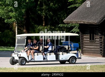 Kranj, Croatia. 26th June, 2023. Dinamo Zagreb players are seen during an Dinamo Zagreb Training session in Kranj, Slovenia on June 26, 2023. Photo: Matko Lukunic/PIXSELL Credit: Pixsell/Alamy Live News Stock Photo