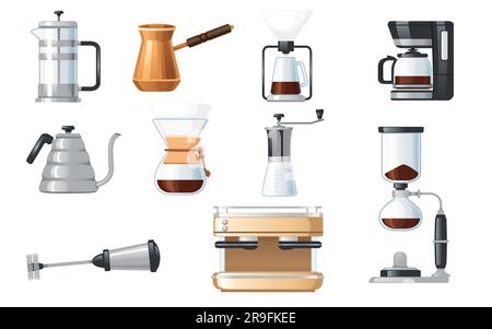 Coffee Brewing tools  Illustrations ~ Creative Market