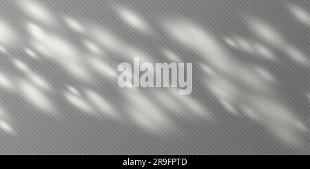 Sunlight on a wall overlay, sunbeams in a room light effect. Stock Vector