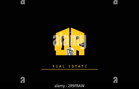 Real Estate letters Modern Creative logo QR , RQ Stock Vector