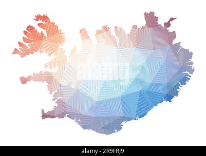 Geometric Map of Iceland Vector Illustration Stock Vector Image & Art ...