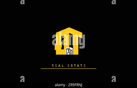 Real Estate letters Modern Creative logo QT , TQ Stock Vector
