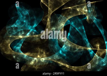 Abstract fractal lines mesh background. 3d illustration. Stock Photo