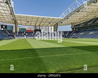 Porto Portugal - 06 05 2023: Panoramic inside view of the Dragon ...