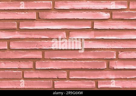 Beige brick wall stone material abstract pattern background Stock Photo