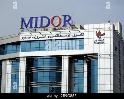 Cairo, Egypt, June 3 2023: MIDOR Middle East Oil Refinery oil and gas, Performing the activity of crude oil refining and high-quality petroleum produc Stock Photo