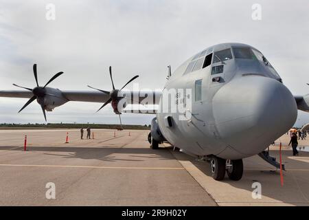 US Air Force C130J Hercules military cargo plane Stock Photo