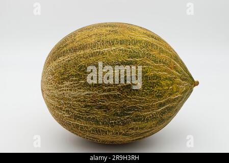 A fresh yellow melon isolated on white background Stock Photo