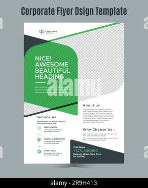 Business Flyer Corporate Flyer Template poster flyer brochure cover design layout space for photo background, vector illustration template in A4 size Stock Vector