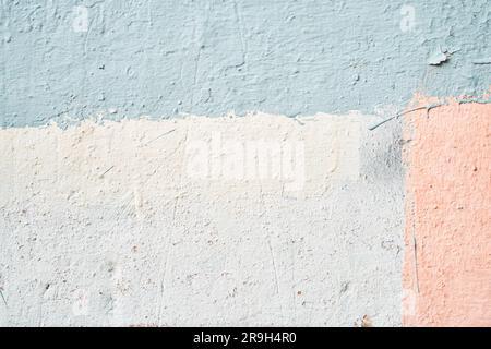 Fine-grained plaster applied by hand. Exterior plaster with space to copy. Warm colored background with the texture of rough grainy stone. High quality photo Stock Photo