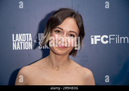 New York, New York, USA. 26th June, 2023. (NEW) &quot;Lakota Nation Vs United States&quot; New York Premiere. June 26, 2023, New York, New York, USA: Kate Easton attends the premiere of &quot;Lakota Nation Vs United States&quot; at IFC Center on June 26, 2023 in New York City. (Credit Image: © M10s/TheNEWS2 via ZUMA Press Wire) EDITORIAL USAGE ONLY! Not for Commercial USAGE! Stock Photo