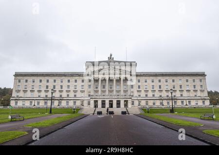 File photo dated 07/11/22 of Parliament Buildings at Stormont Estate, near Belfast. The proposed cuts to education in Northern Ireland will have 'catastrophic' consequences, a new report has warned. The Education Authority is facing a funding gap of £200 million in the budget set by Northern Ireland Secretary Chris Heaton-Harris in the absence of a Stormont executive. Issue date: Tuesday June 27, 2023. Stock Photo