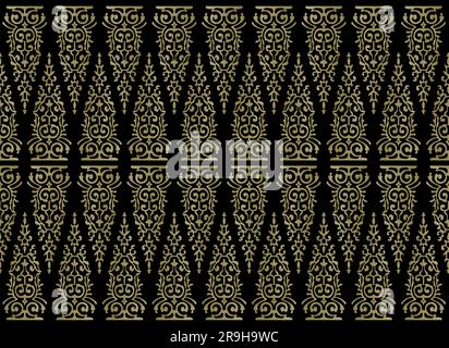 Songket pattern. Abstract geometric ethnic design - indian, java , malaysia, indonesian, peru, mexico, aztec, african, songket batik motif pattern. Stock Vector
