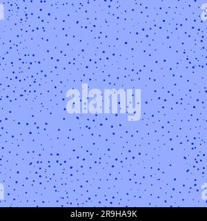 Seamless abstract polka dot pattern. Indigo hand drawn drip points on Blue background. Stone terrazzo texture, ink blots stain, grain, paint splash, s Stock Vector