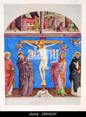 Johann Anton Ramboux, Christ on the Cross in the Church of S Domenico in Arezzo, watercolour painting before 1866 Stock Photo