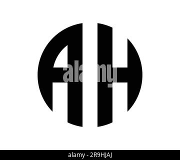 AH letter logo design vector template Stock Vector