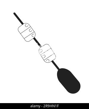 Sup paddle hands monochromatic flat vector hands Stock Vector