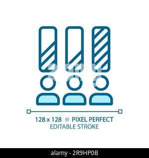 Editable pixel perfect blue candidate ranking Stock Vector