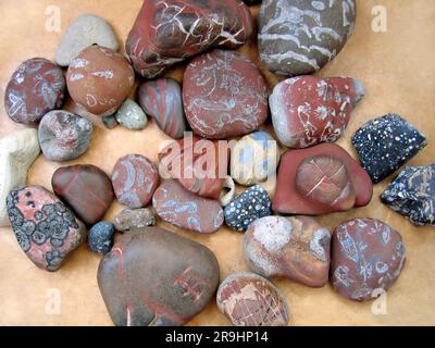 Close-up of colorful pebbles Stock Photo