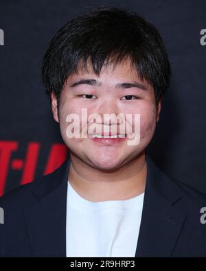 Los Angeles, United States. 26th June, 2023. LOS ANGELES, CALIFORNIA, USA - JUNE 26: Reyn Doi arrives at the Los Angeles Premiere Of Netflix's 'The Out-Laws' held at Regal LA Live on June 26, 2023 in Los Angeles, California, United States. (Photo by Xavier Collin/Image Press Agency) Credit: Image Press Agency/Alamy Live News Stock Photo