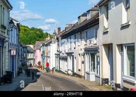 Shops in town centre of Buckfastleigh, south Devon, England, UK Stock Photo