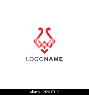 V and W Logo Design. Letter VW Icon Stock Vector