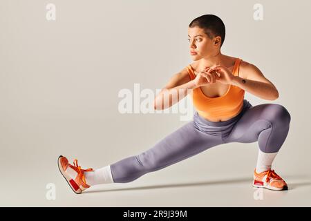 self-esteem, body positivity, flexible and short haired woman