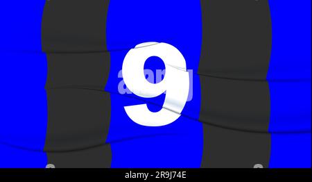 Blue footballer's number on a football jersey. 11 Numbered print. Sports  tshirt jersey. Sports, olympiad, euro 2024, gold cup, world championship  Stock Vector Image & Art - Alamy