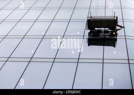 Window cleaners in Manchester. Stock Photo