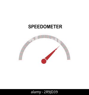 Auto speedometer or business speedometer icon template. Isolated vector illustration. Stock Vector