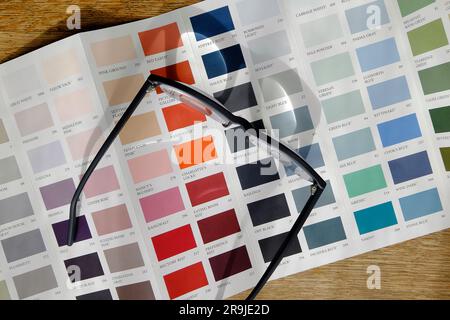 Paint colour chart Stock Photo - Alamy