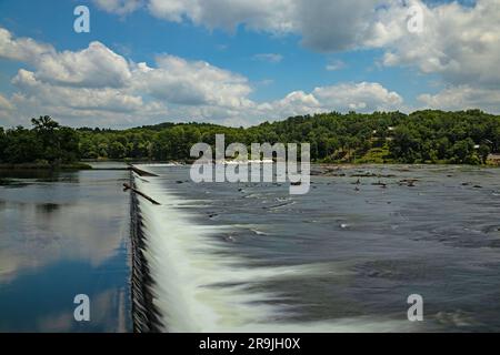 Savannah river rapids in Augusta Stock Photo