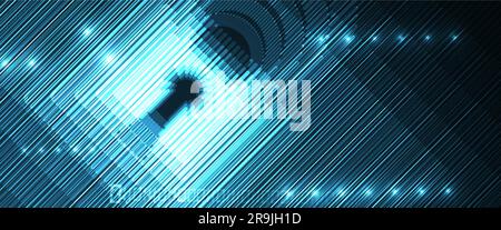 Cybers ecurity and information or network protection. Future cyber technology web services for business and internet project Stock Vector